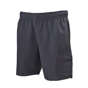 Leg3nd Outdoor Mens Medium Woven 7 in Short Black Athletic Drawstring Elastic